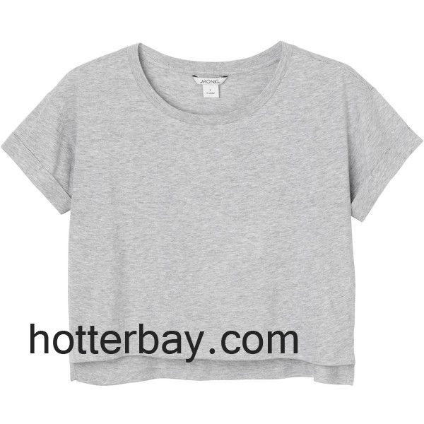 plain grey crop top