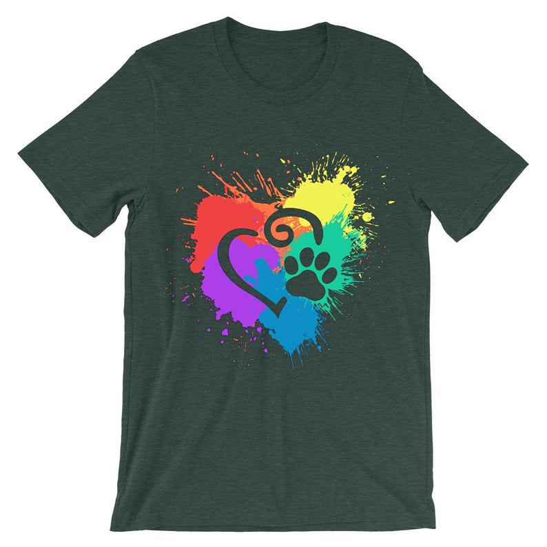 rainbow heart t shirt uk